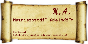 Matriszottó Adelmár névjegykártya